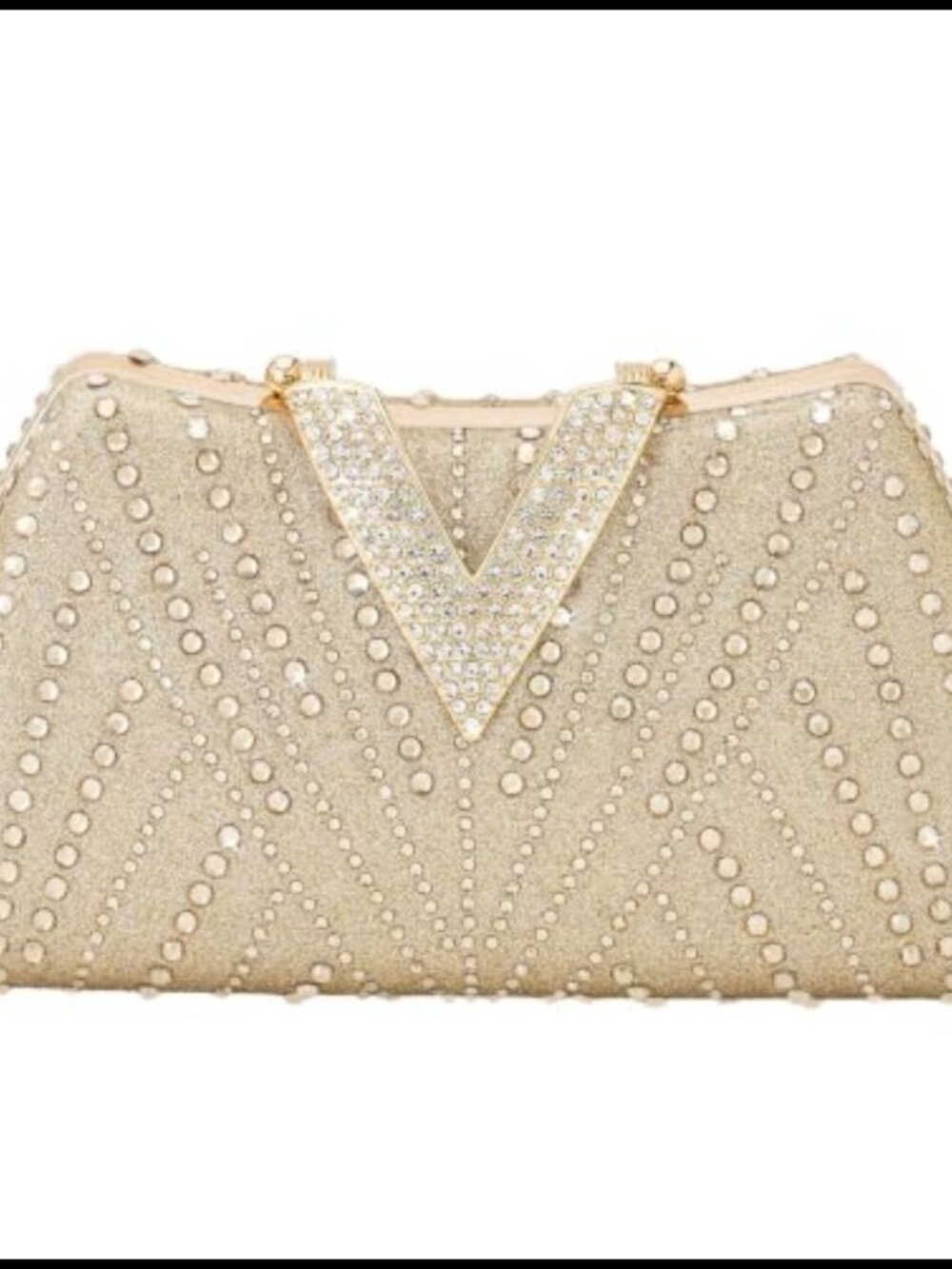 Rhinestone Clutch Purse Glitter Evening Bag with Chain Strap Women's Prom Purse